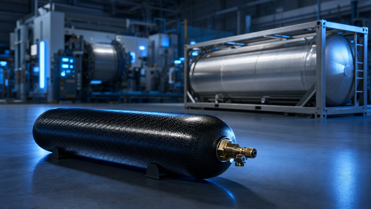 China High-Pressure Cylinders 2026 — Twin Ramp of 70 MPa Type-IV Hydrogen Storage and LNG Mobile Tank Containers