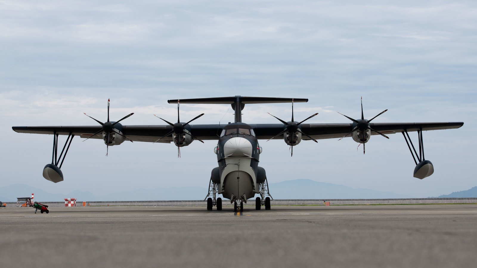 A ShinMaywa US-2 amphibious rescue aircraft, Iwakuni, July 2022