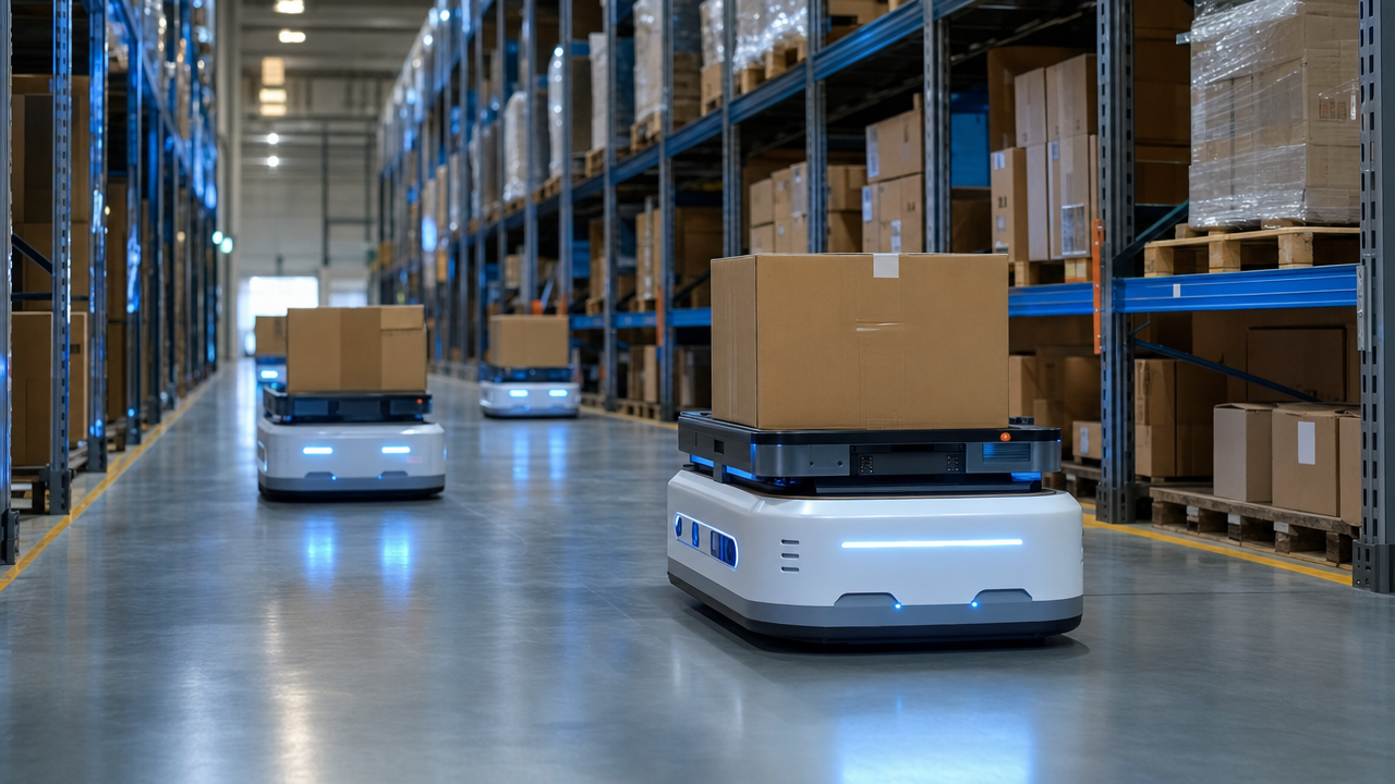 中国移动机器人 AGV/AMR 2026 — 仓储物流到柔性产线的「车」式协作